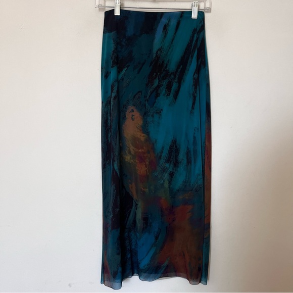 Zara Mesh Asymmetrical Top & Midi Skirt Set S | Screen Worn Cruel Intentions - Picture 9 of 14